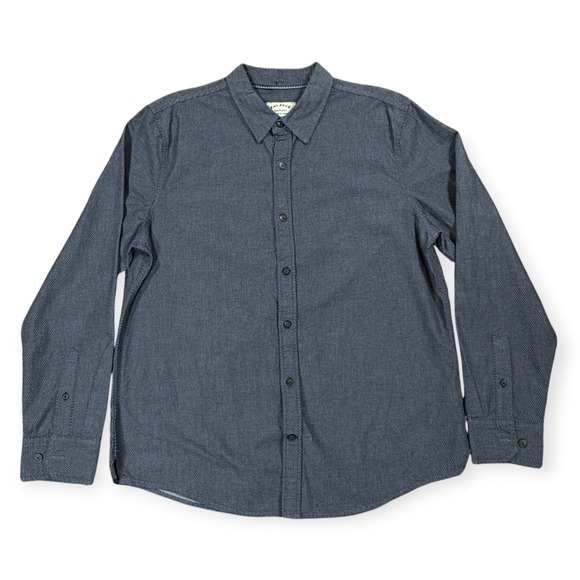Fat Face Other - FATFACE Micro Dot Dobby Cotton Long Sleeve Button Down Shirt Mens L Blue